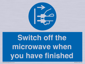 Switch off the microwave when you have finished
